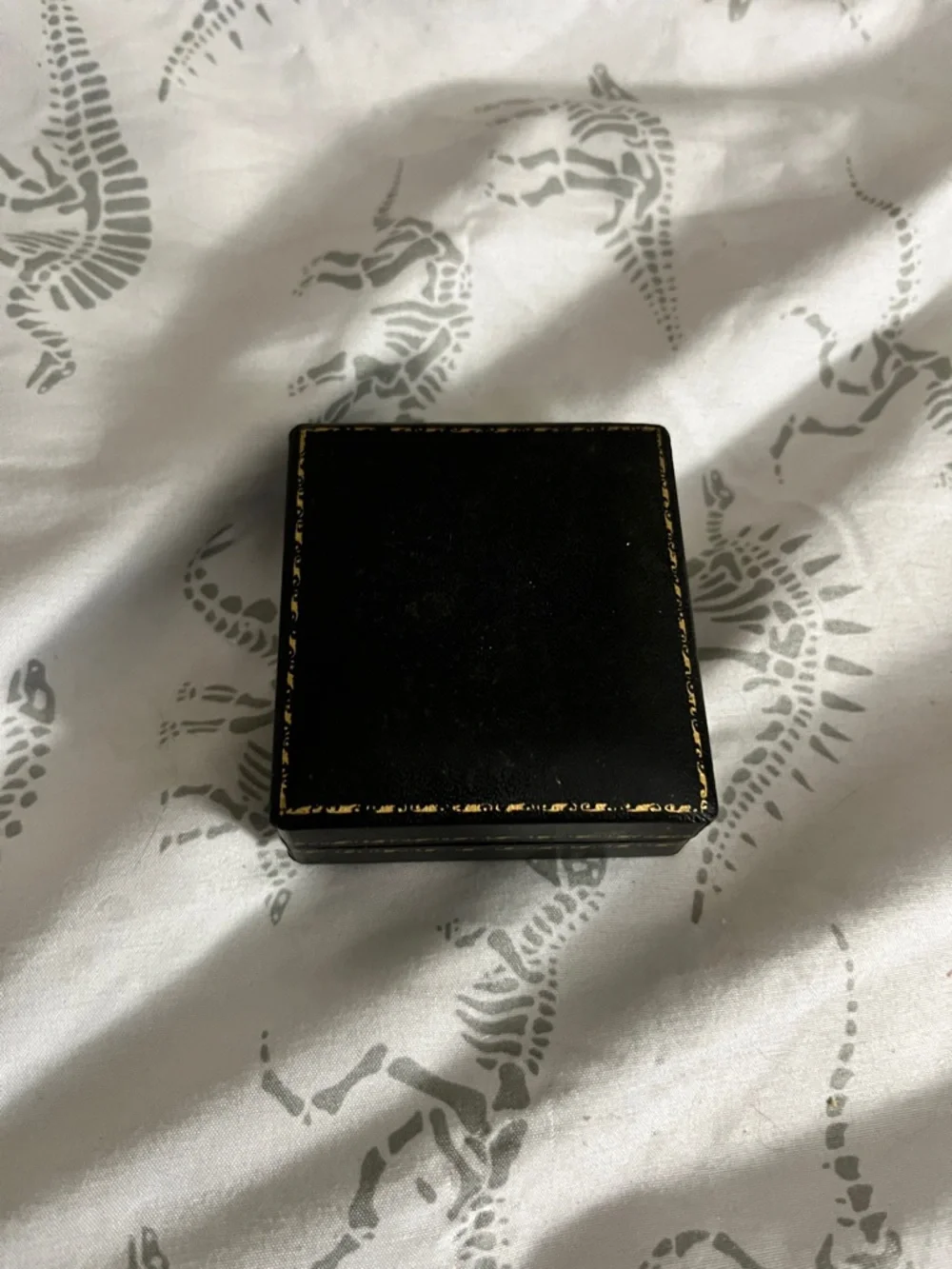 Vintage Stitched Local Jeweler Jewelry Box Sturdy Ring Earrings